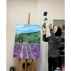 Provence, France, Original. Acrylic painting on canvas 75 * 95 cm, artist: Marina Stognieva